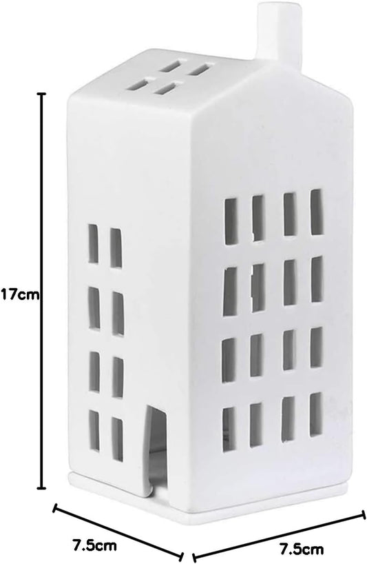 Räder Zuhause Lichthaus kleine Fenster Teelichthalter Windlich Kerzenständer