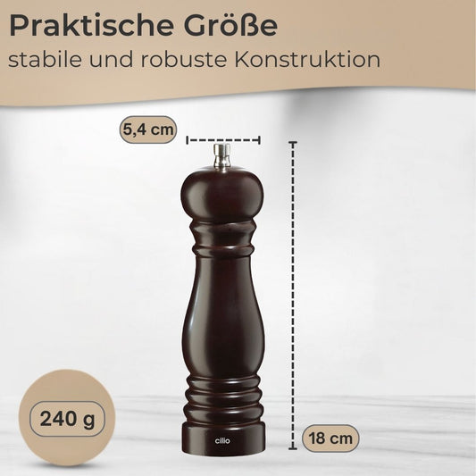 Cilio Pfeffermühle ROMA 18 cm marone