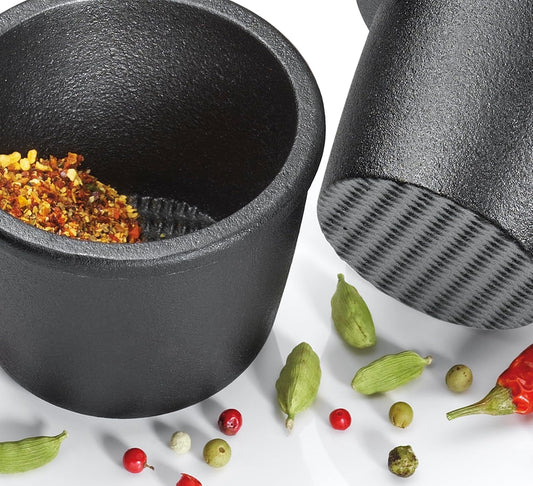 Zassenhaus WORKER Gourmet Set 3-piece Cast Iron Pepper Mill Ceramic Grinding Mechanism