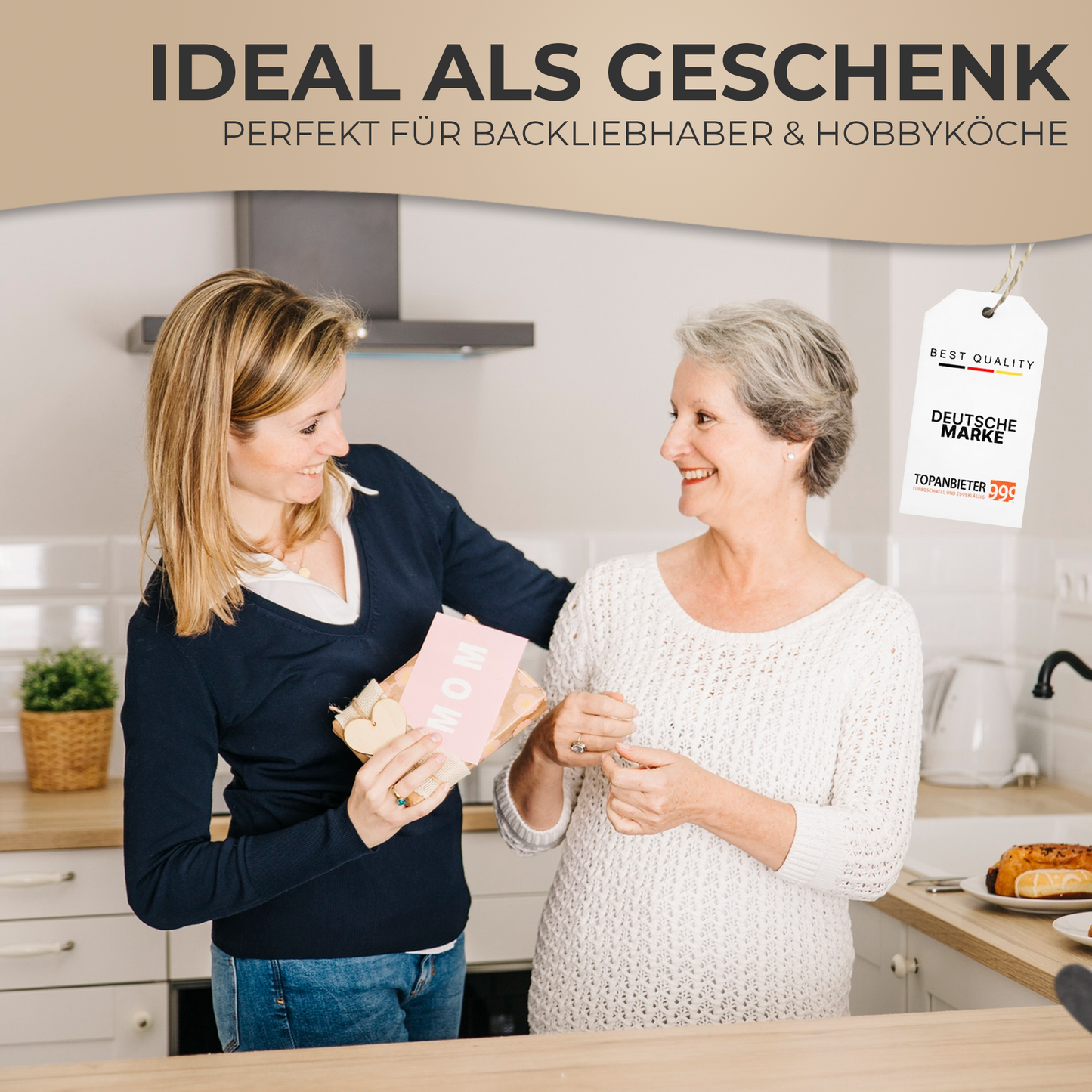 Ofenzange Edelstahl 19 cm Hitzebeständig Silikon-Griffe Antihaftbeschichtet