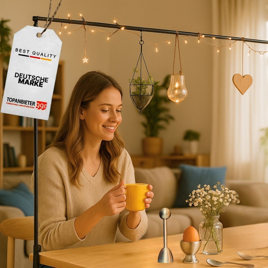 Deko-Tischgestell Metall schwarz – Ausziehbare Dekostange 117–211 cm mit Klemme