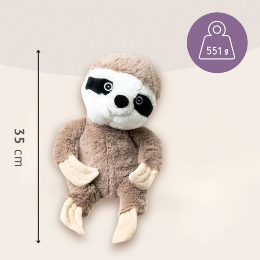 Habibi Plush Premium Wärmetier Faultier herausnehmbares Körnerkissen