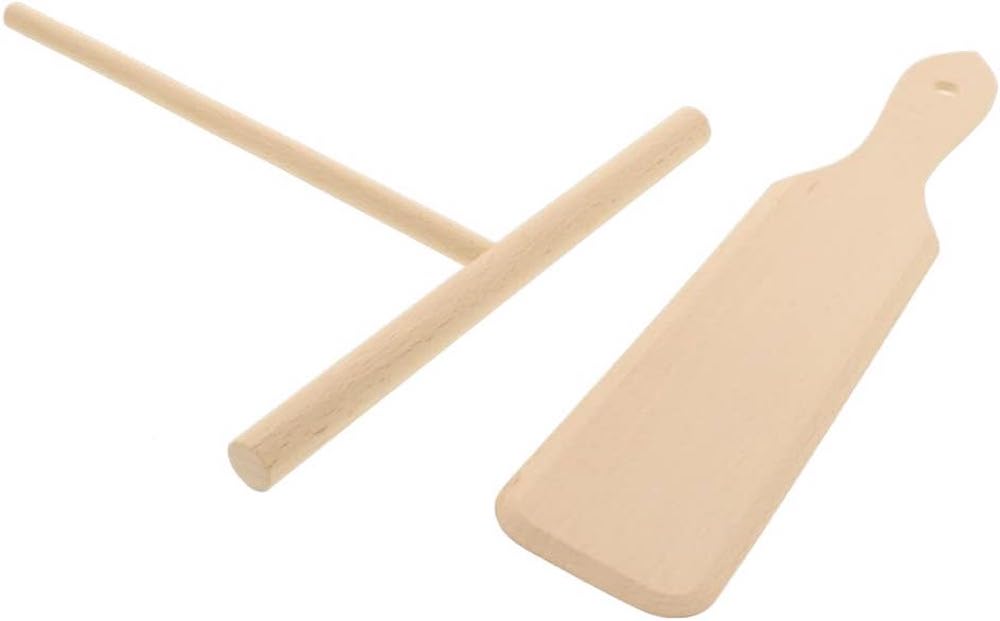 Hofmeister Crepes-Set Cprepes Wender Verteiler Buchenholz 30 cm Teig Spatel