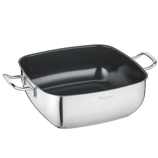 Berndes Servierpfanne Quadro 28 x 28 cm mit Glasdeckel