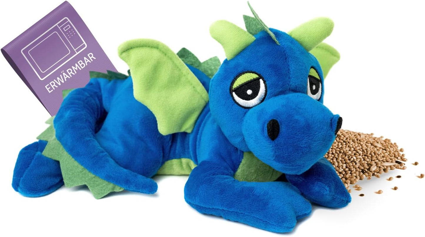 Habibi Plush Classic warming toy lucky dragon blue cuddly toy heat pad hot water bottle