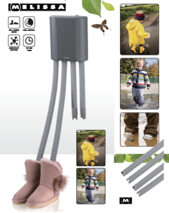 Adexi Schuh-Trockner grau für 2 Paar