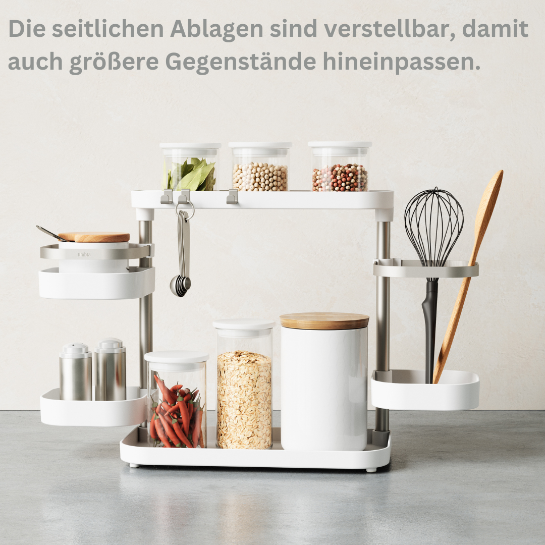 TOPANBIETER 999 Multifunktions-Organizer Höhenverstellbares Regal Küche Bad Büro