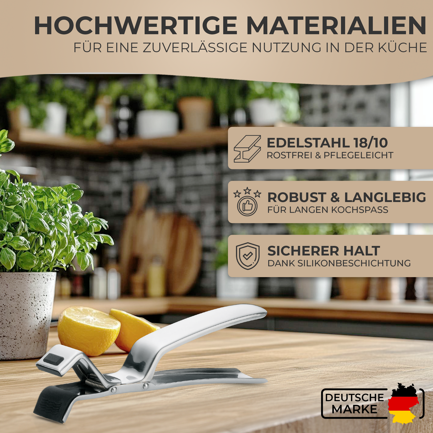 TA999 Ofenzange Forno Edelstahl 19cm hitzebeständige Küchenzange Backofenzange