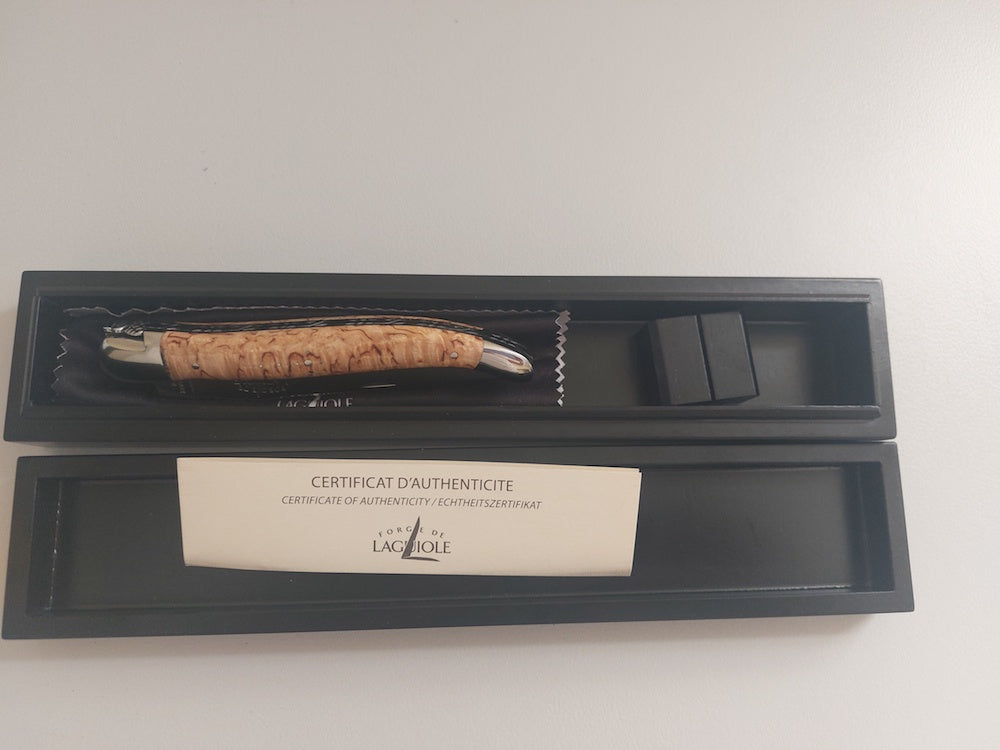 Forge de Laguiole Taschenmesser 12 cm Birke satiniert