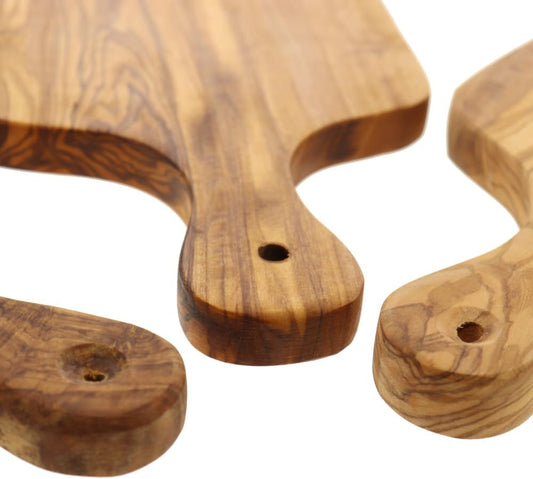 Hofmeister Brettchen mit Griff Olivenholz