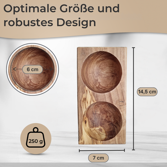 Zassenhaus Olivenholz Salz-/Gewürzschale