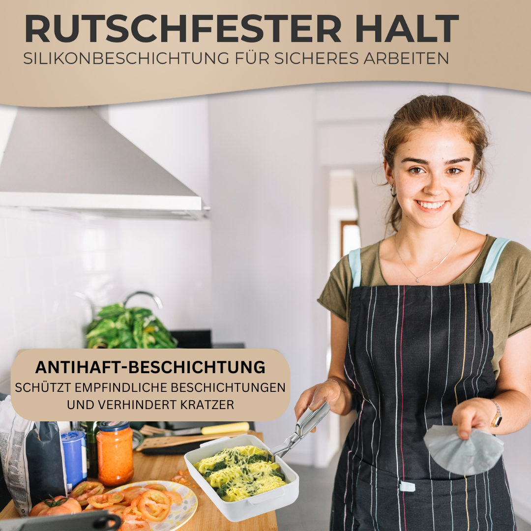 TA999 Ofenzange Forno Edelstahl 19cm hitzebeständige Küchenzange Backofenzange