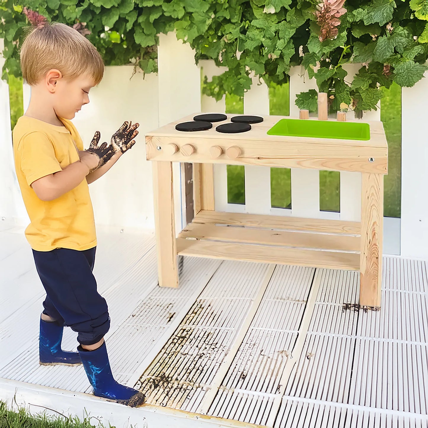 Esschert Design Matschküche – Kreatives Outdoor-Spielvergnügen für Kinder