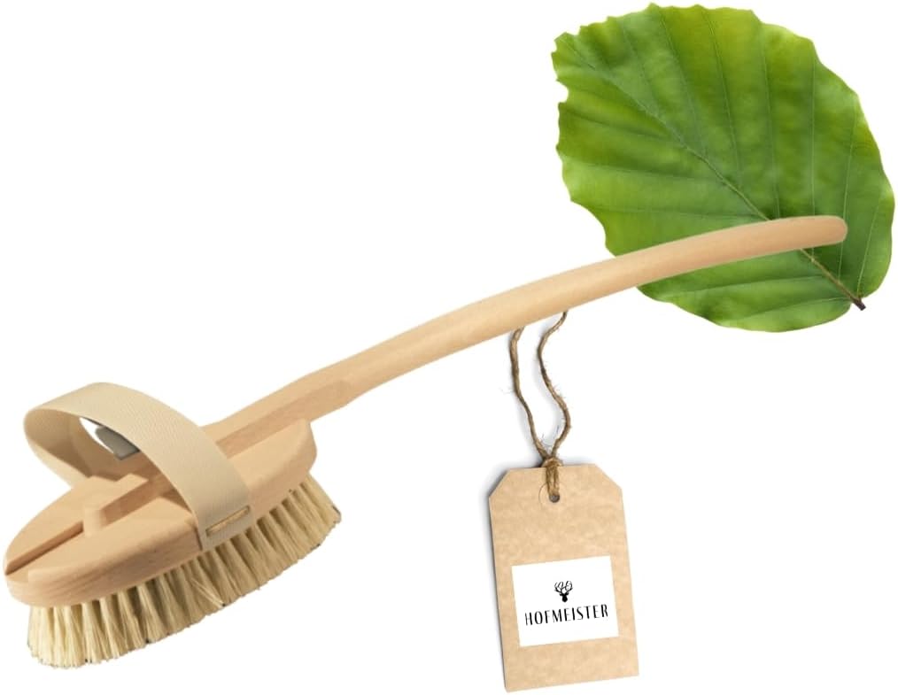 Hofmeister Badebürste 47 cm Buchenholz Rückenbürste Naturborsten