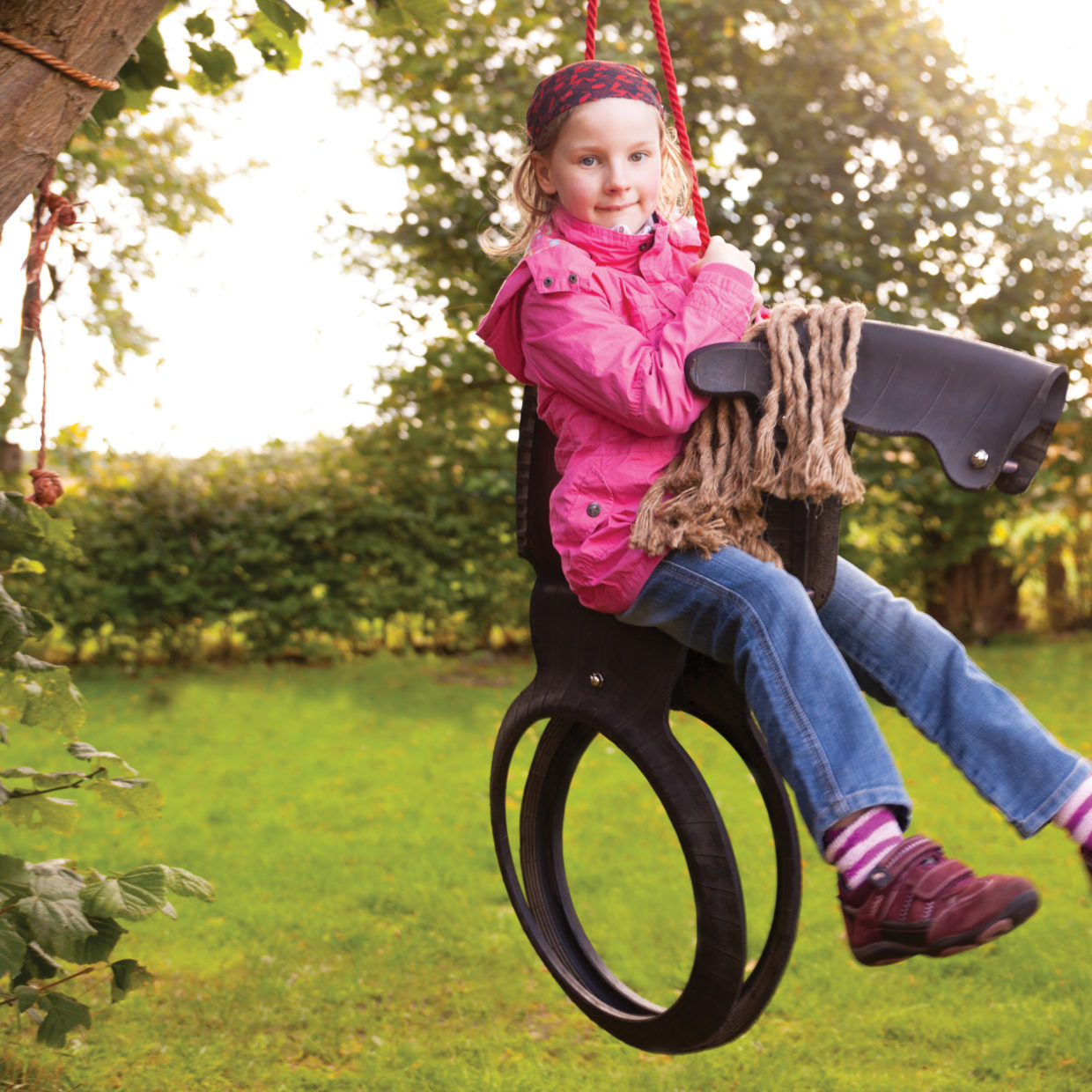 Esschert Pferdeschaukel - stabile Kinderschaukel für Garten & Outdoor Spaß