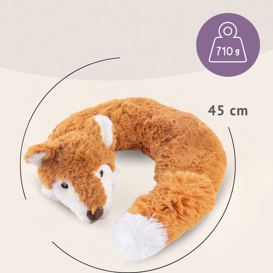 Habibi Plush Premium Nackenhörnchen Fuchs herausnehmbares Körnerkissen Neckwarmer Schal