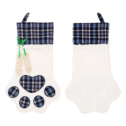 Weihnachtsstrumpf Tierpfote 46x25 Weihnachten Kamin Nikolausstrumpf Deko Advent