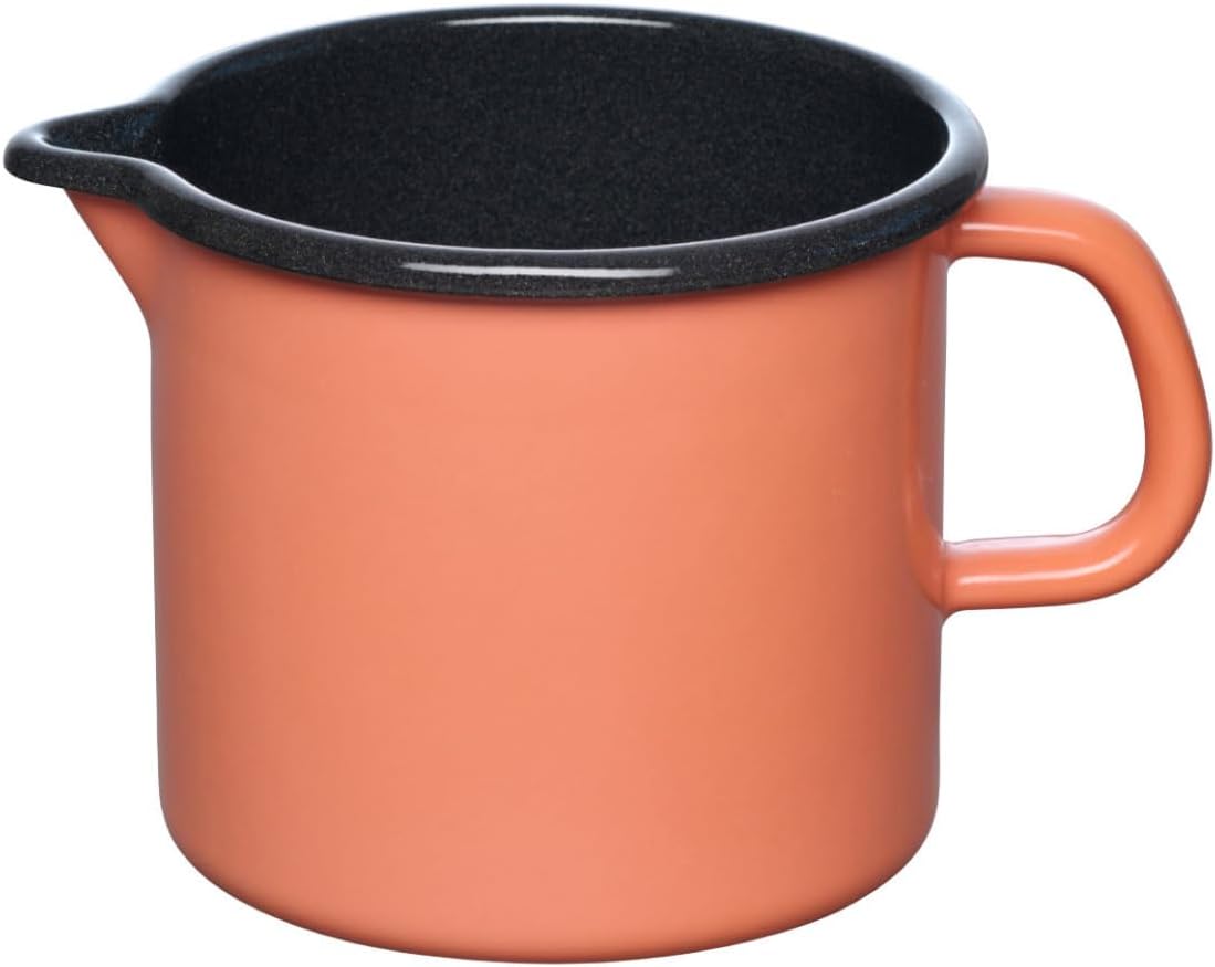 Riess Schnabeltopf Emaille 12 cm 1 Liter Mango Kochtopf Milchtopf