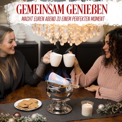 Feuerzangenbowle Set Edelstahl 1,5 Liter Feuerzange Glühwein Punsch Zuckerhut