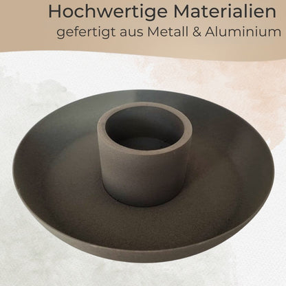 IB Laursen Kerzenhalter Skandi Design aus Metall, staubig grün 13 cm Stabkerze