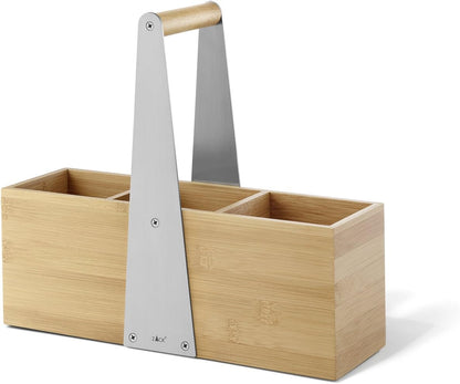 Zack SCARTA Utensilienbox Edelstahl / Bambus