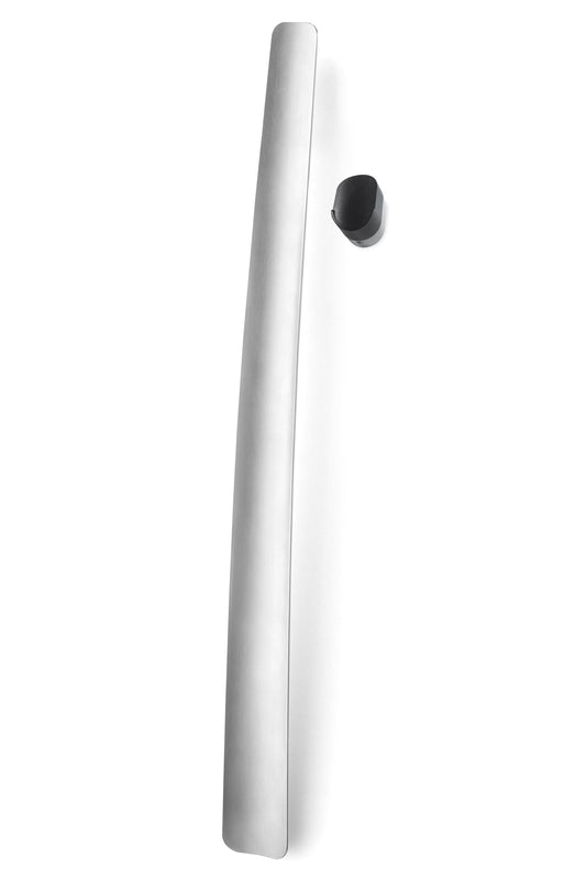 ZACK CALZO Schuhlöffel 55 cm mit Wandhalterung Edelstahl robuster Schuanzieher