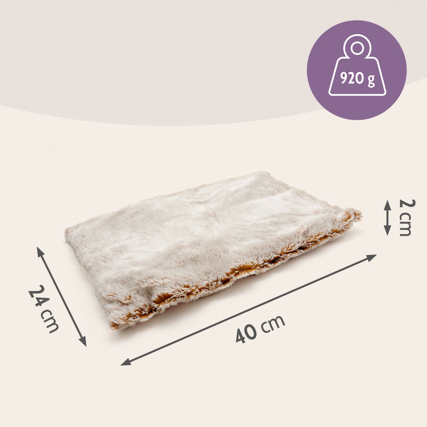 Habibi Plush Premium Wärmekissen creme