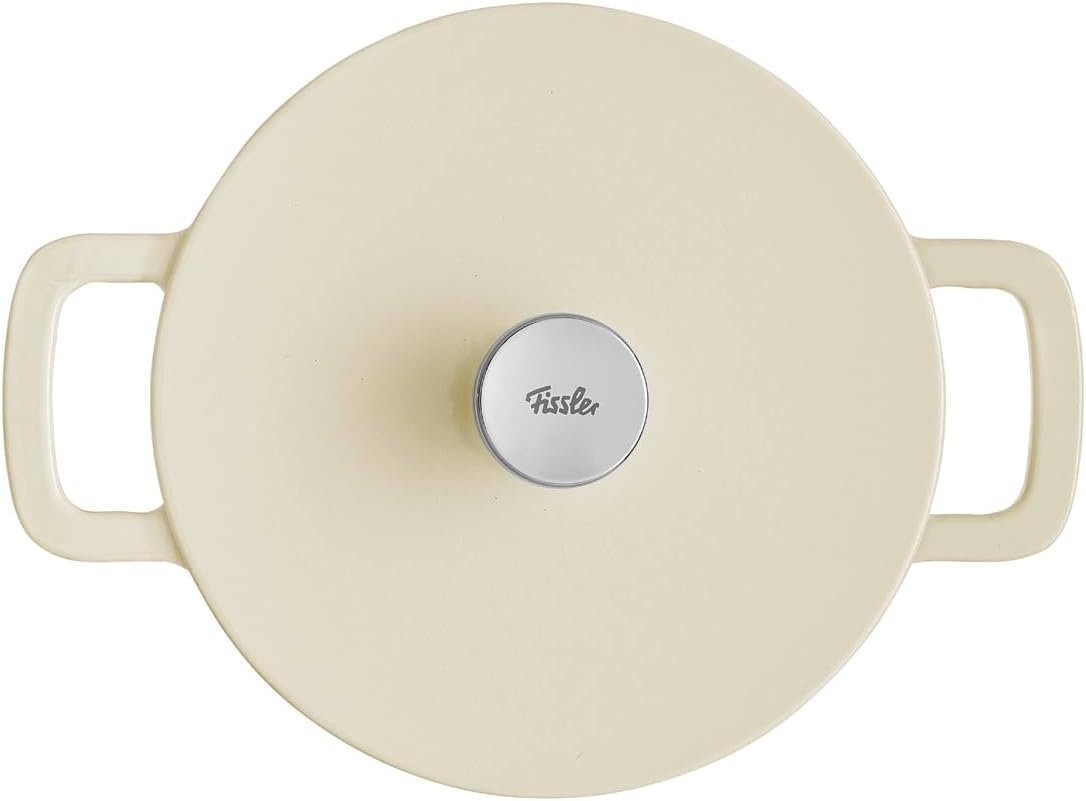 Fissler Moments Collection/Emaillierte Gusseisen-Bräter Ø 24 cm elfenbeinweiß
