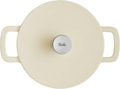 Fissler Moments Collection/Emaillierte Gusseisen-Bräter Ø 24 cm elfenbeinweiß