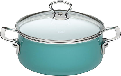 Riess Kasserolle mit Glasdeckel grün 16cm