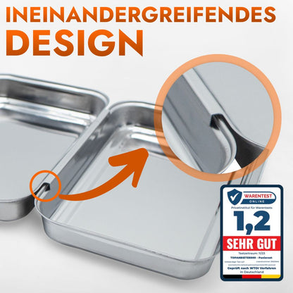TOPANBIETER 999 Panierschalen Set Panierset Panier Marinier Edelstahl marinieren