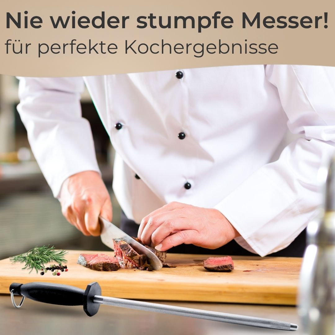 Messerschärfer Profi Wetzstahl 39 cm, XXL Schärffläche 26 cm, Messerschleifer Küchenmesser