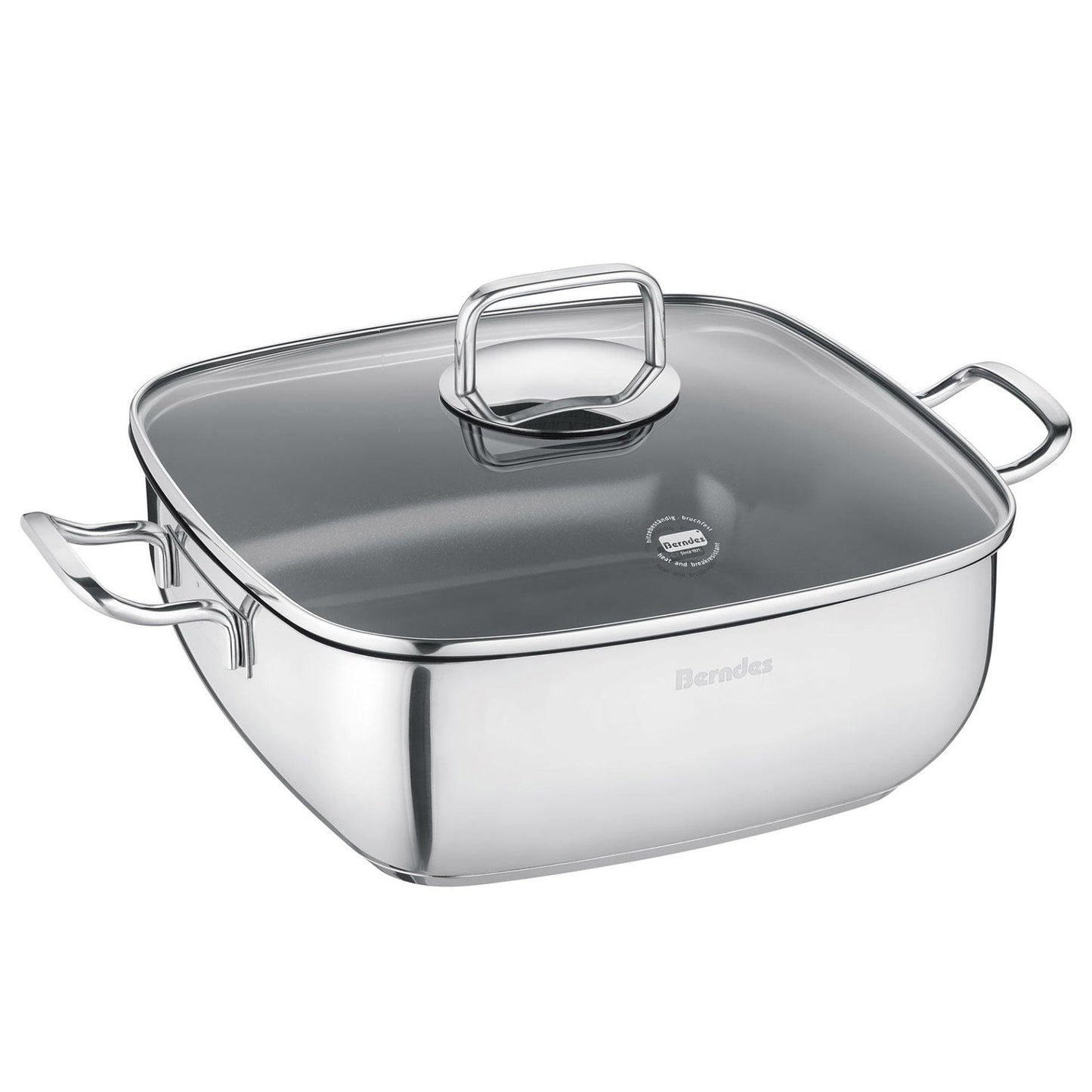 Berndes Servierpfanne Quadro 28 x 28 cm mit Glasdeckel