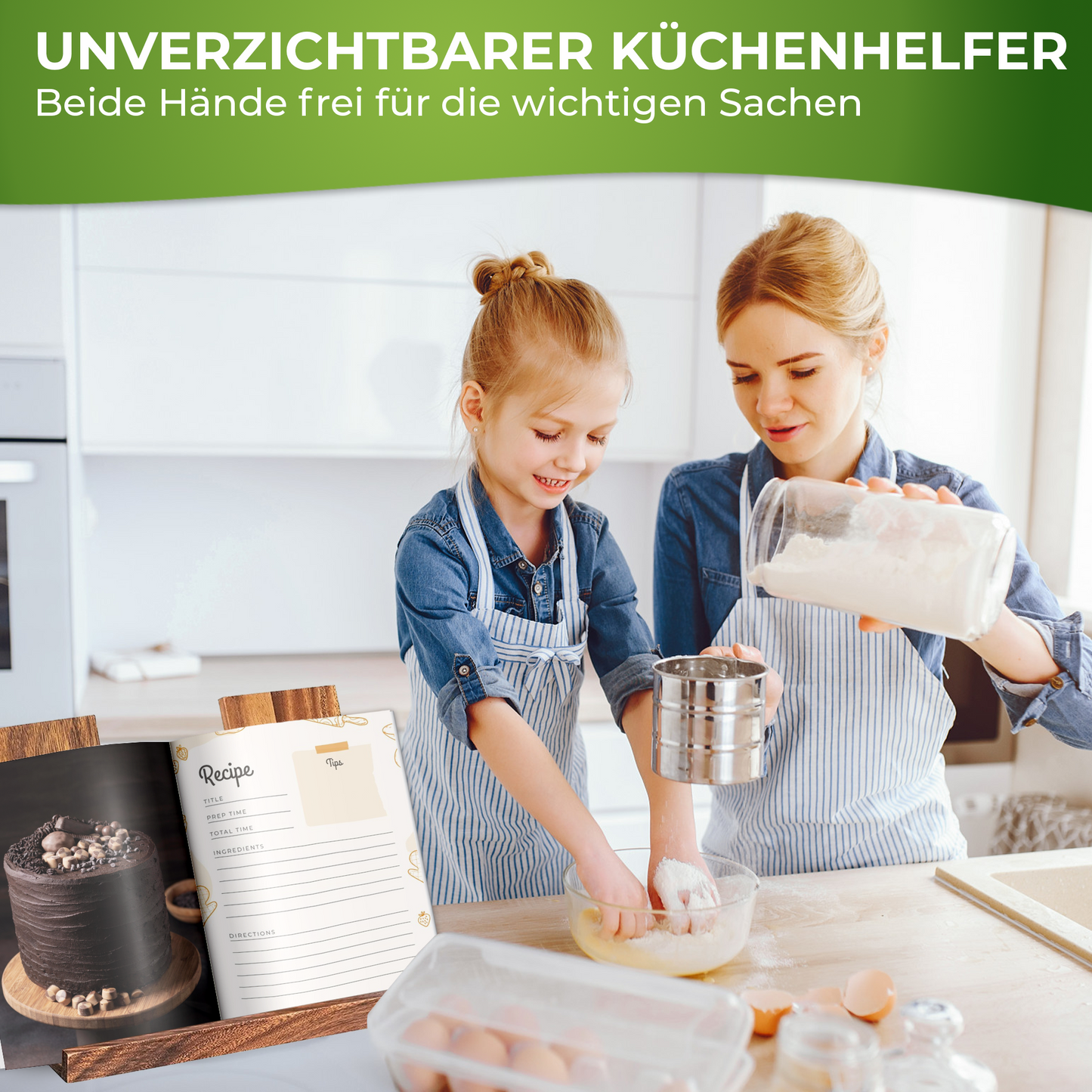 Zassenhaus cookbook holder acacia