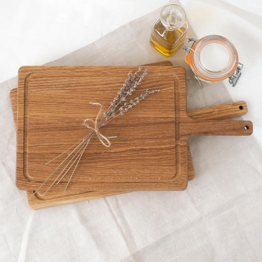 Hofmeister cutting board 42 x 22 with handle, kitchen board, wooden board