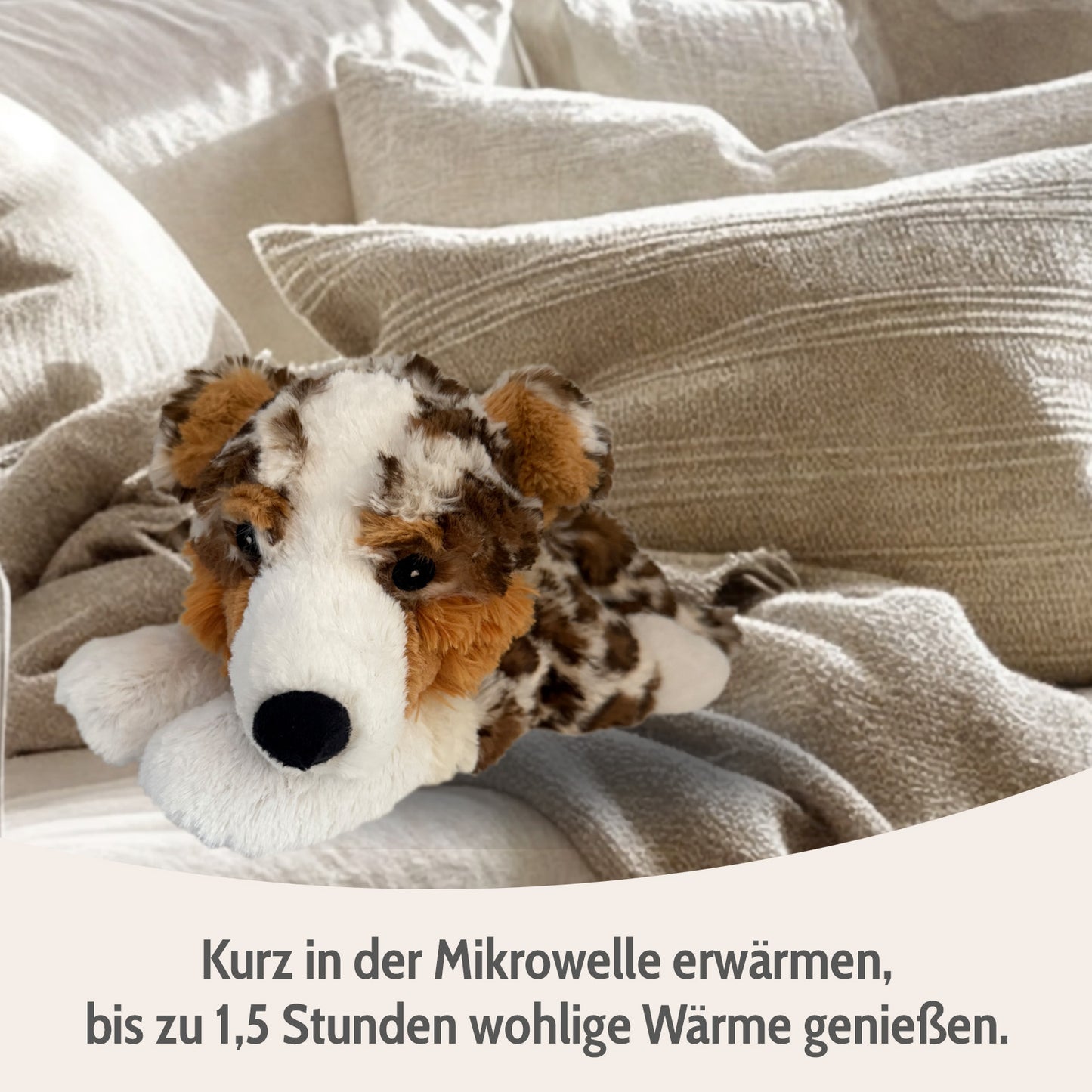 Habibi Plush Classic Wärmetier Australian Shepherd Kuscheltier Wärmekissen