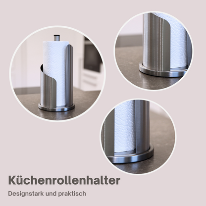 Küchenrollenhalter Edelstahl matt Rollenhalter Papierhalter Küchenrolle einhand