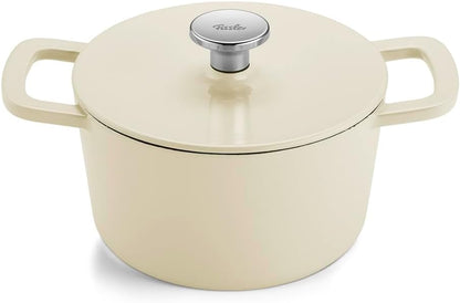 Fissler Moments Collection/Emaillierte Gusseisen-Bräter Ø 20 cm elfenbeinweiß