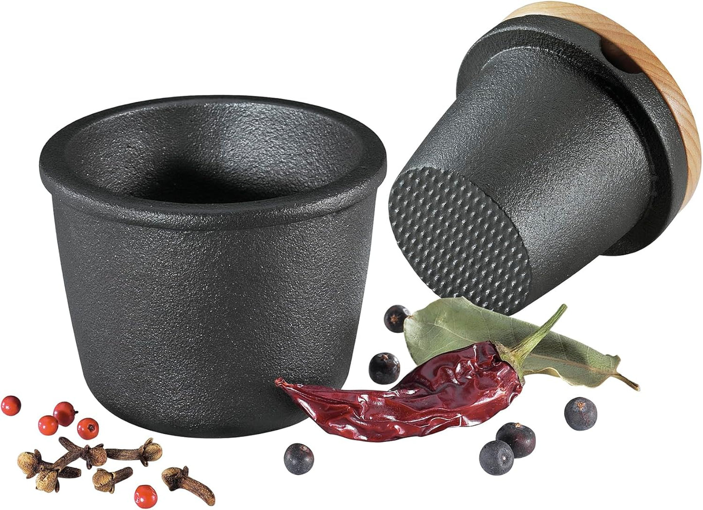 Zassenhaus WORKER Gourmet Set 3-piece Cast Iron Pepper Mill Ceramic Grinding Mechanism