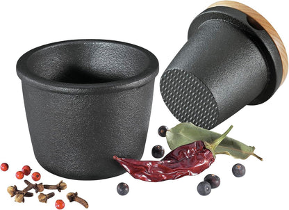 Zassenhaus WORKER Gourmet Set 3-piece Cast Iron Pepper Mill Ceramic Grinding Mechanism