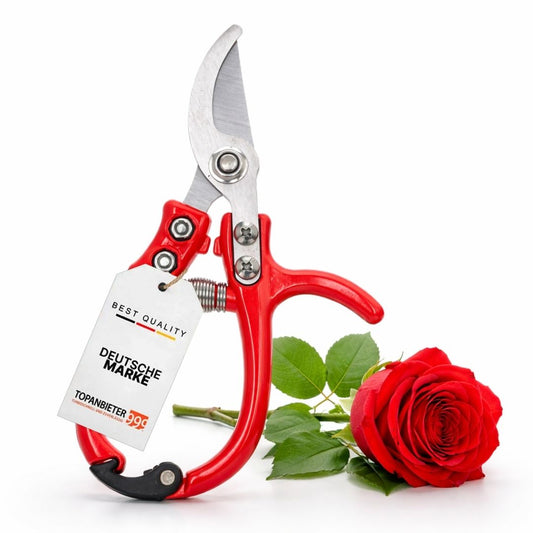 Rosenschere 15,2 cm, Bypass-Schere für Rosen und Sträucher, präzise Blumenpflege Federmechanik