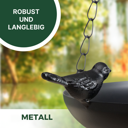 Vogelstation aus Metall – Wetterfest & frostbeständig Futterschale für Wildvögel