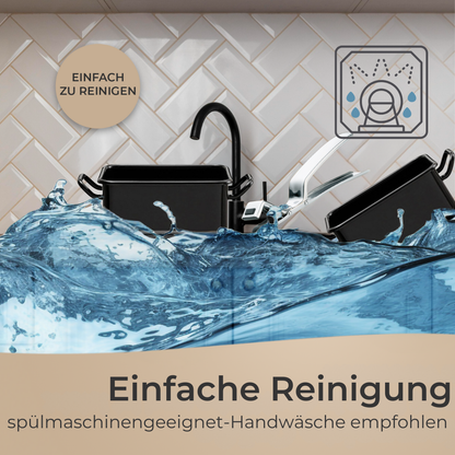 3-piece starter set for the air fryer (2 enamel baking pans &amp; 1 oven tongs) 