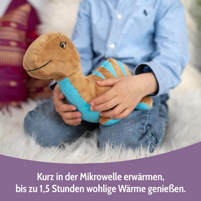 Habibi Plush Premium Wärmetier Dinosaurier herausnehmbares Körnerkissen