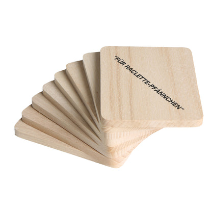 Raclette Untersetzer 8er Set aus Buchenholz – Schutz & Stil für Ihren Tisch