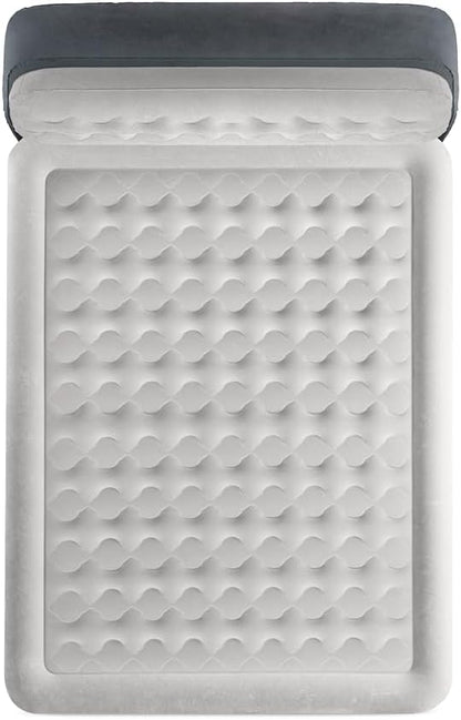Intex Erwachsene Headboard Luftmatratze Queen Dura-Beam mit Pumpe Grau 64448, B-Ware