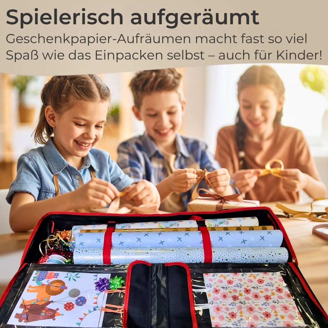 Aufbewahrungstasche Geschenkpapier 90 cm schwarz, Aufbewahrungsbox wasserabweisend, staubdicht