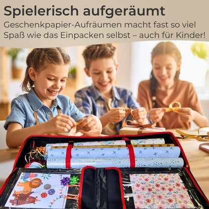 Aufbewahrungstasche Geschenkpapier 90 cm schwarz, Aufbewahrungsbox wasserabweisend, staubdicht