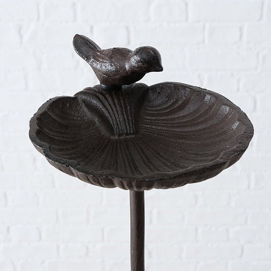 Boltze garden stake birdbath brown 2-way assorted