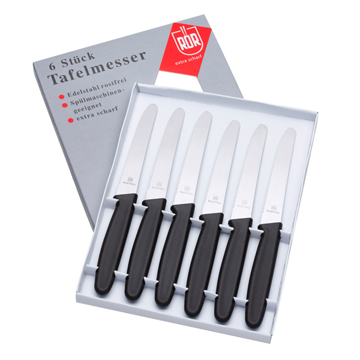 Rör Tafelmesser Set 6 Stück